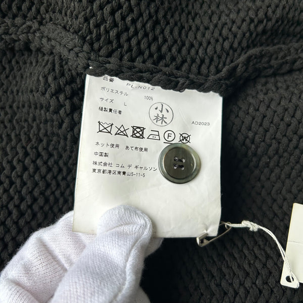 Comme des Garcons Homme Plus Black Oversized Knit Cardigan F/W23 Tag