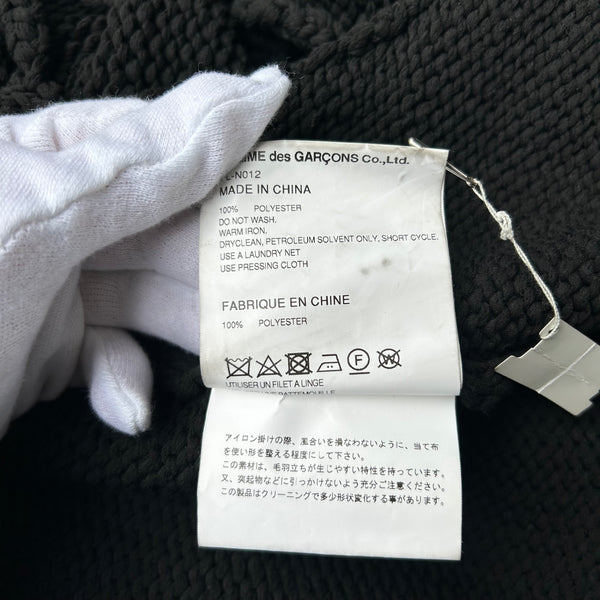 Comme des Garcons Homme Plus Black Oversized Knit Cardigan F/W23 Tag