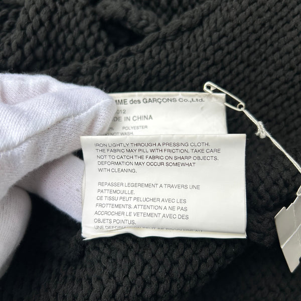 Comme des Garcons Homme Plus Black Oversized Knit Cardigan F/W23 Tag
