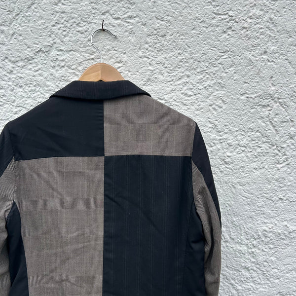 Geoffrey B. Small Black and Brown Patchwork Blazer A/W2020 Back