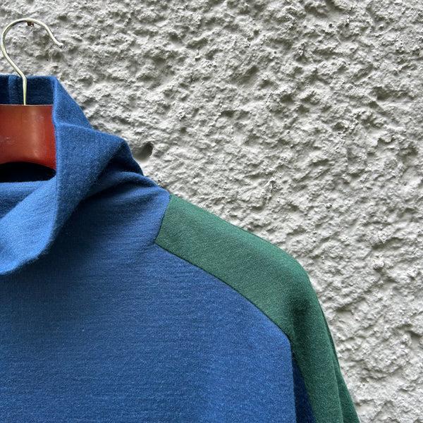 Raf Simons Blue and Green Turtleneck Sweater Close-Up