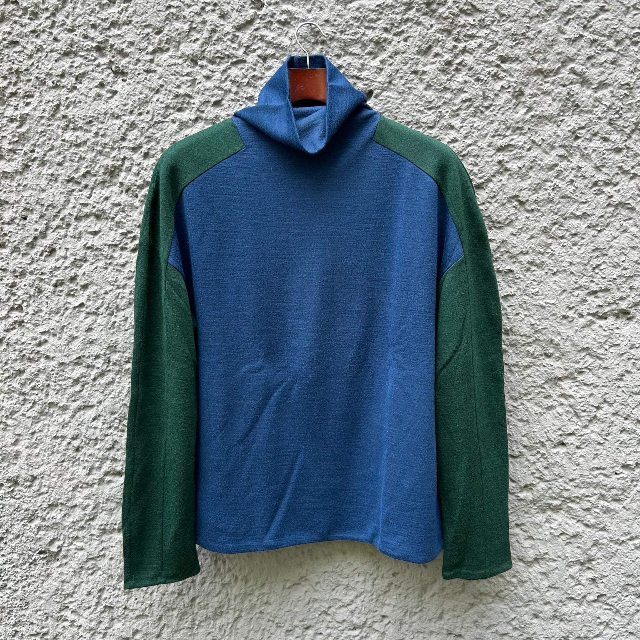 Raf Simons Blue and Green Turtleneck Sweater