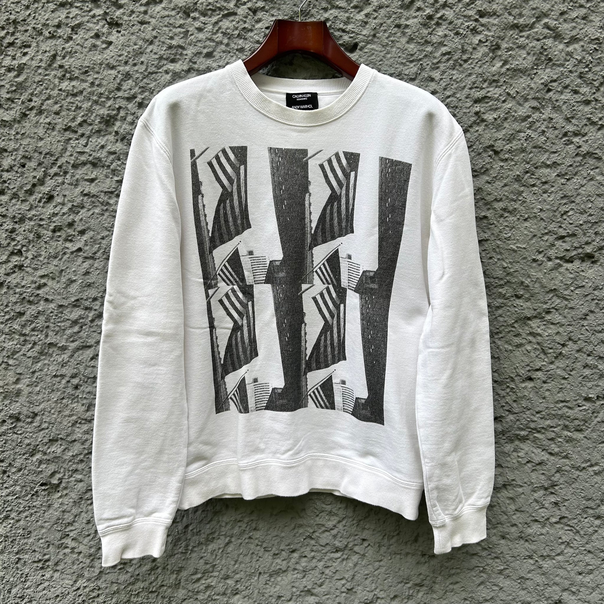 Calvin Klein 205w39nyc Raf Simons White Crewneck Sweater Pullover