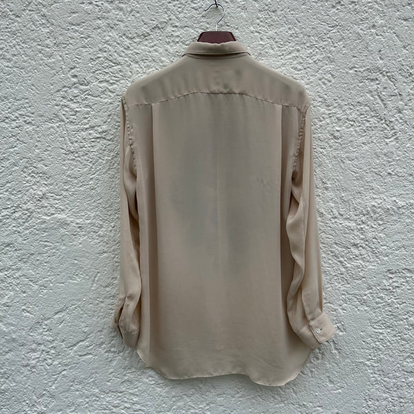 Comme des Garcons Shirt Beige Shirt with Mask Motif