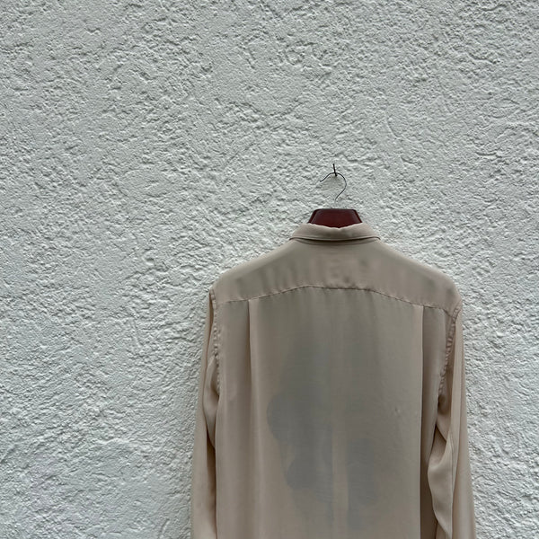 Comme des Garcons Shirt Beige Shirt with Mask Motif Backside