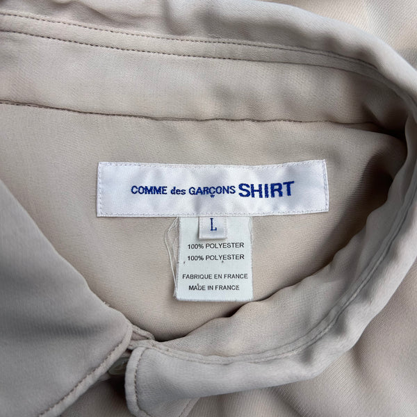 Comme des Garcons Shirt Beige Shirt with Mask Motif Tag