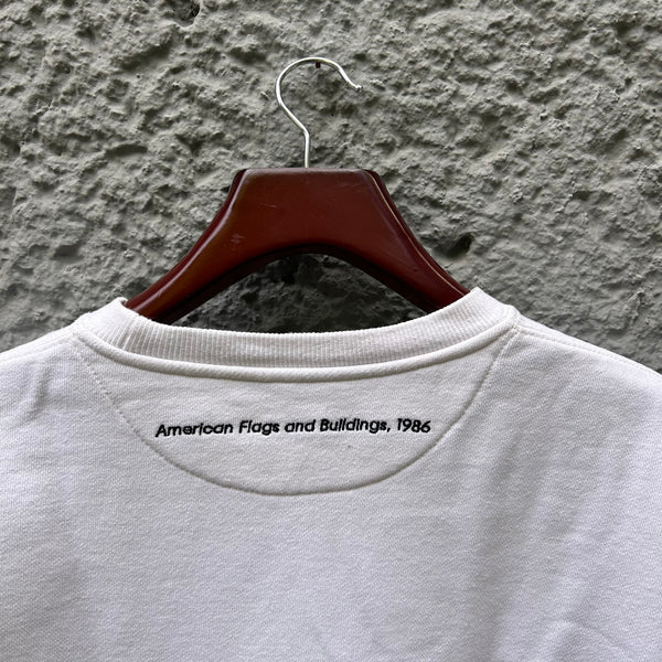Calvin Klein 205w39nyc Raf Simons White Crewneck Sweater Pullover Neck Detail