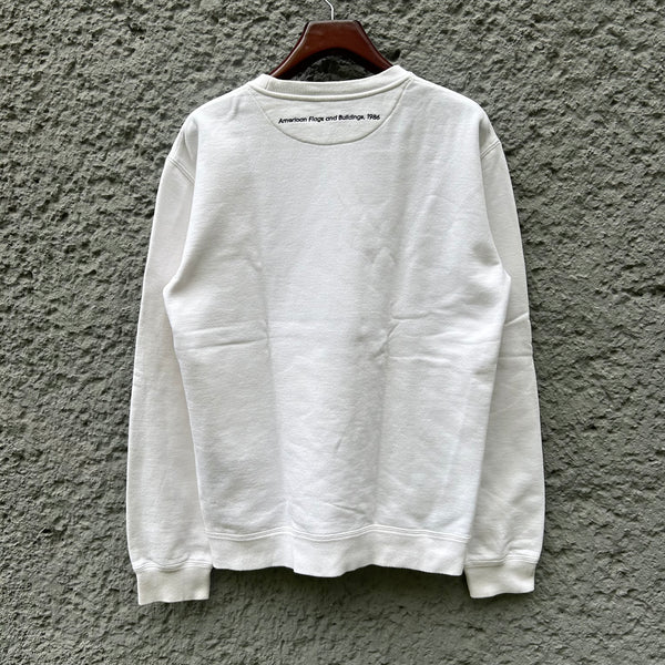 Calvin Klein 205w39nyc Raf Simons White Crewneck Sweater Pullover Backside