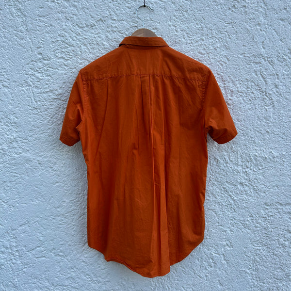 Comme des Garcons Black Orange Leopard Print Short-Sleeved Shirt Backside