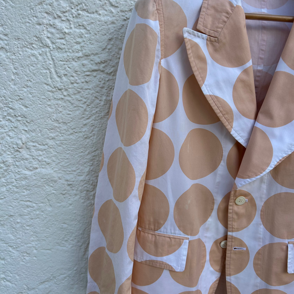 Comme des Garcons Homme Plus White Blazer Orange Polka Dots S/S2001 Flaw