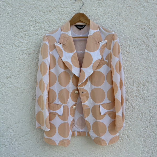 Comme des Garcons Homme Plus White Blazer Orange Polka Dots S/S2001