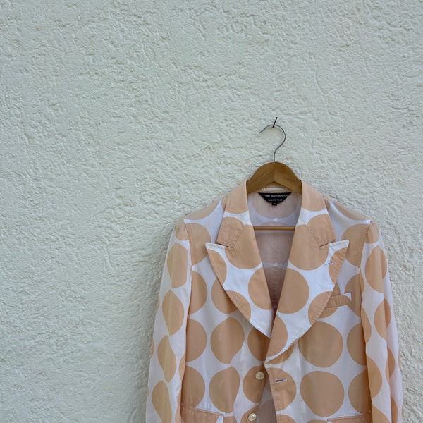 Comme des Garcons Homme Plus White Blazer Orange Polka Dots S/S2001