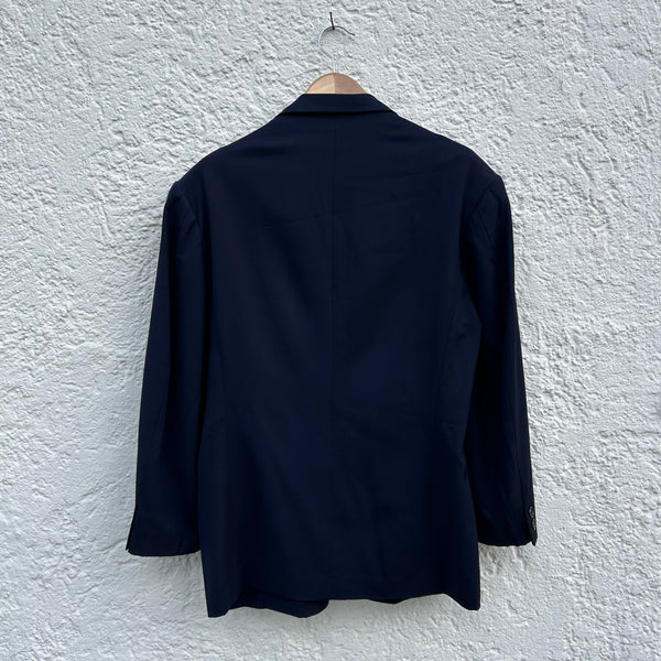 Vintage Yohji Yamamoto Blue Boxy Blazer Back view