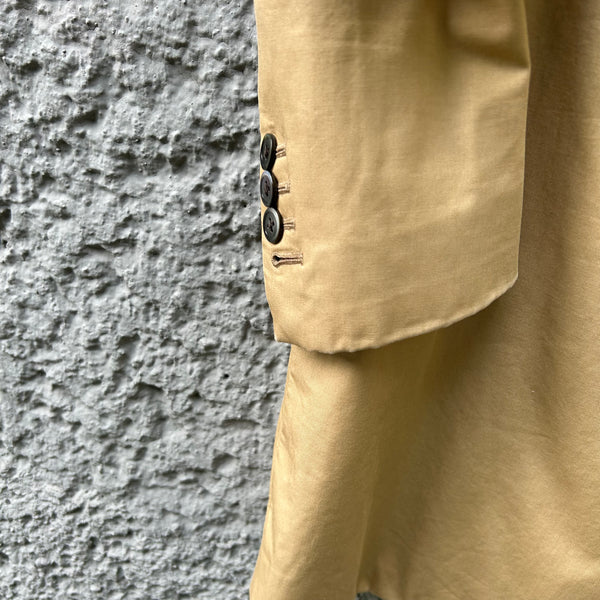 Thom Browne Beige Single-Breasted Bal Coat Detail