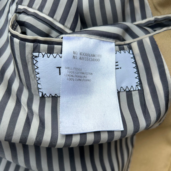 Thom Browne Beige Single-Breasted Bal Coat Tag