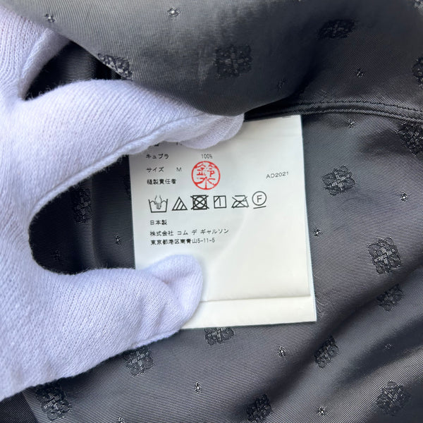 CDG Comme des Garcons Black Cupro Shirt Button Up Tag