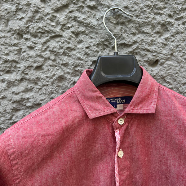Comme des Garcons Junya Watanabe Pink and Red Shirt Collar Detail