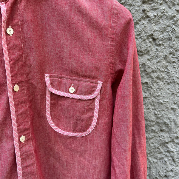 Comme des Garcons Junya Watanabe Pink and Red Shirt Pocket Detail