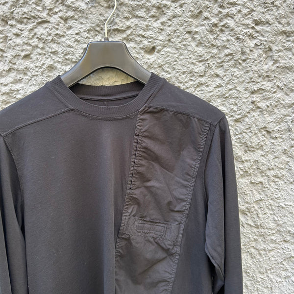 Rick Owens Black Long-Sleeved T-Shirt with Pockets F/W17 Close-Up