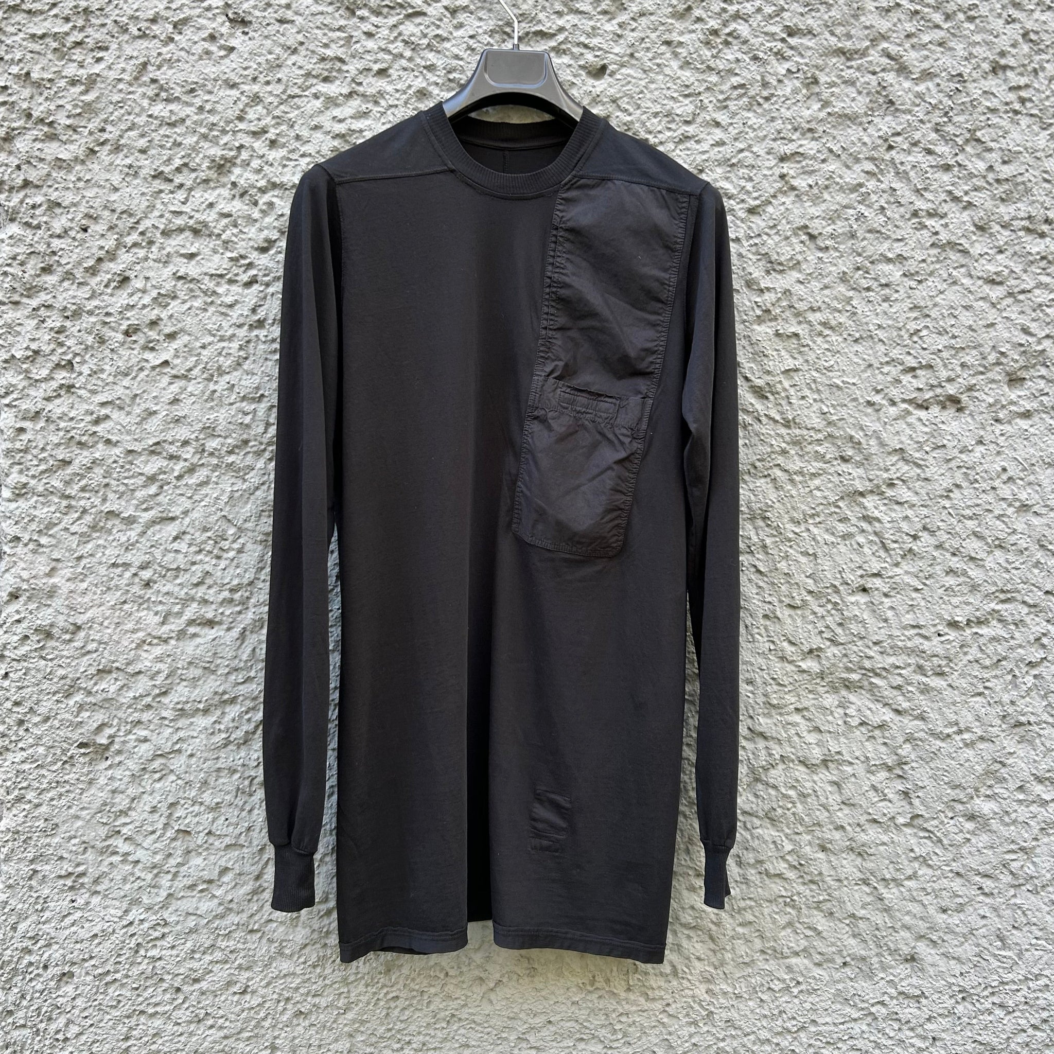 Rick Owens Black Long-Sleeved T-Shirt with Pockets F/W17