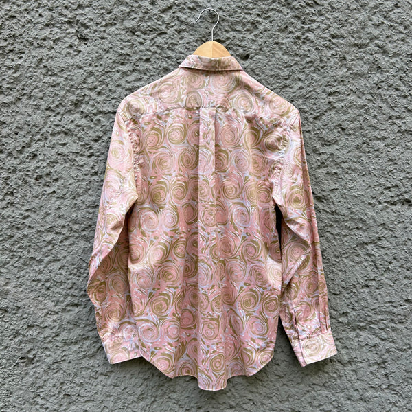 Comme des Garcons Shirt Patterned Pink Shirt with Matching Tie Backside