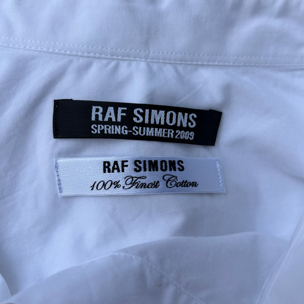 Raf Simons White Button-Down Shirt S/S09 Tag