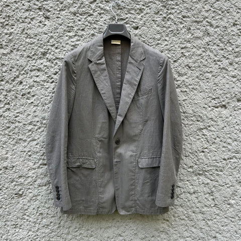 Dries van Noten Light Grey Patterned Blazer Jacket
