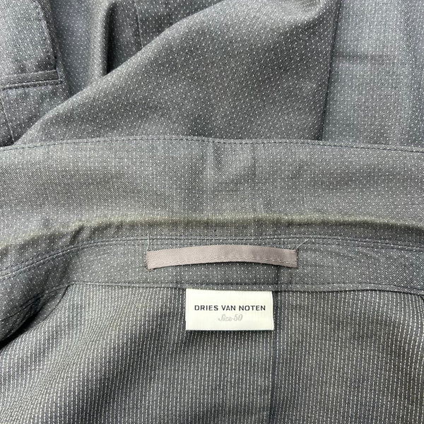 Dries van Noten Light Grey Patterned Blazer Jacket Tag