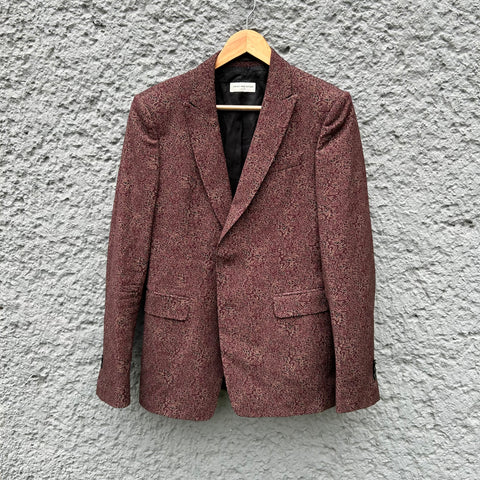 Dries Van Noten Red Patterned Blazer 