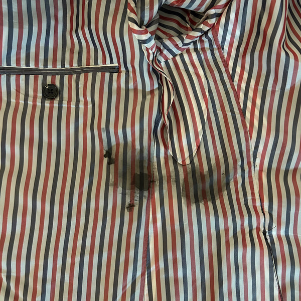 Thom Browne Grey Three-Roll-Two Blazer Jacket Stain