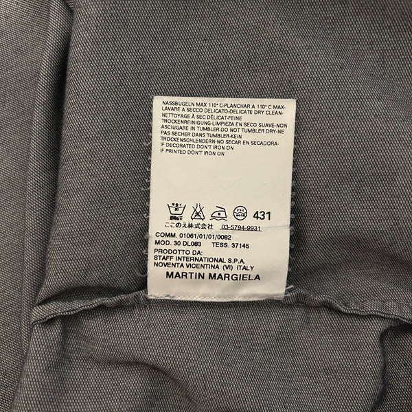 Maison Martin Margiela Grey Shirt with Mandarin Collar Tag