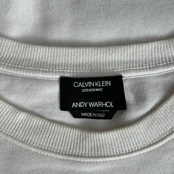 Calvin Klein 205w39nyc Raf Simons White Crewneck Sweater Pullover Tag