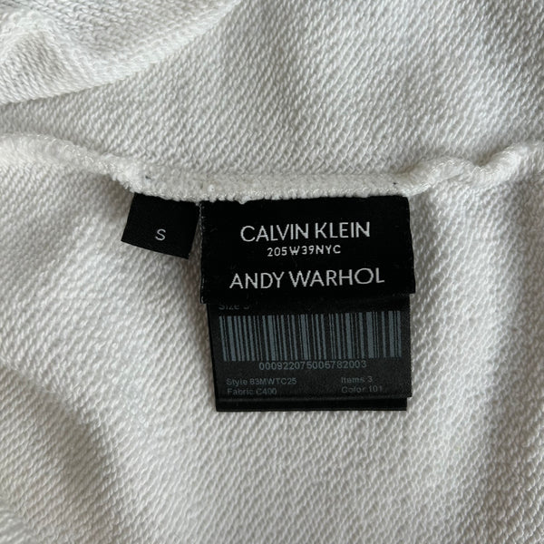 Calvin Klein 205w39nyc Raf Simons White Crewneck Sweater Pullover Tag
