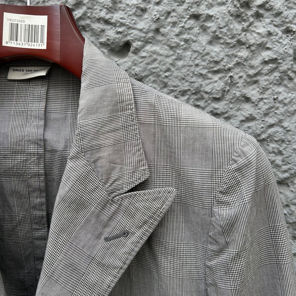 Dries van Noten Grey Unlined Blazer Detail