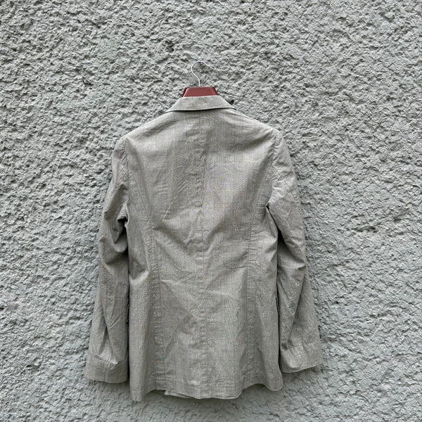 Dries van Noten Grey Unlined Blazer Backside