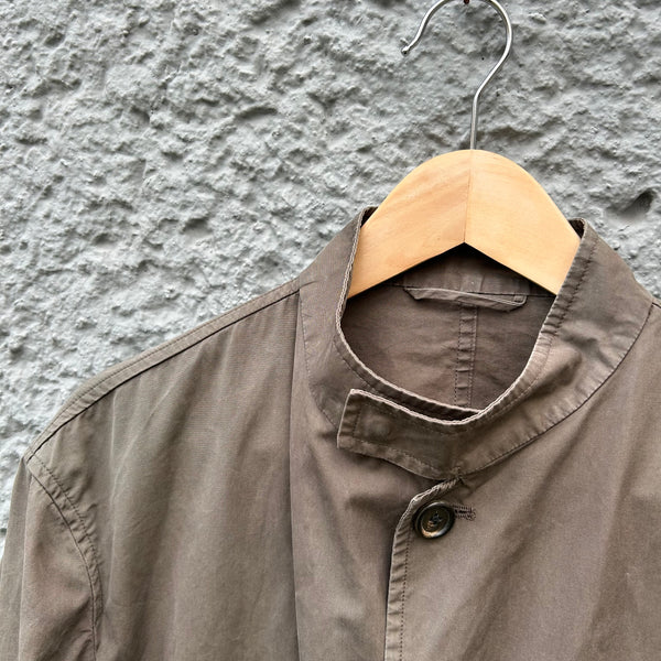 Vintage Jil Sander Brown Military Jacket with Patch Pockets Detail