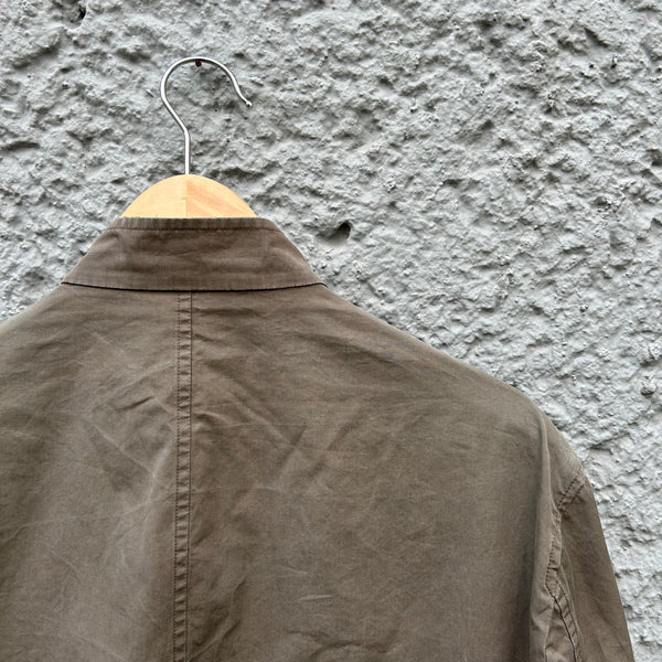 Vintage Jil Sander Brown Military Jacket with Patch Pockets Detail