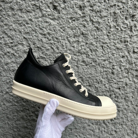 Rick Owens Leather Ramones Low-Top Sneaker
