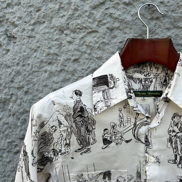 Paul Harnden Shoemakers White Shirt with Print Detail 