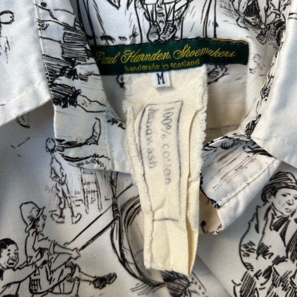 Paul Harnden Shoemakers White Shirt with Print Detail Tag