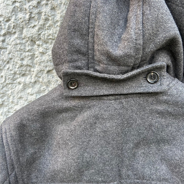 Comme des Garcons Shirt Grey Duffle Coat Back Detail