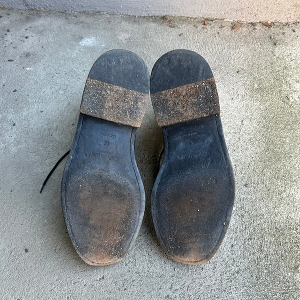 Calvin Klein 205w39nyc Raf Simons Grey Patent Leather Combat Boots Sole