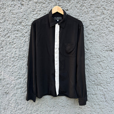 Yohji Yamamoto Black Shirt with Contrasting Details