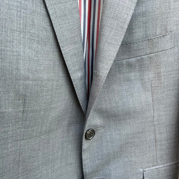 Thom Browne Grey Two-Piece Suit Button