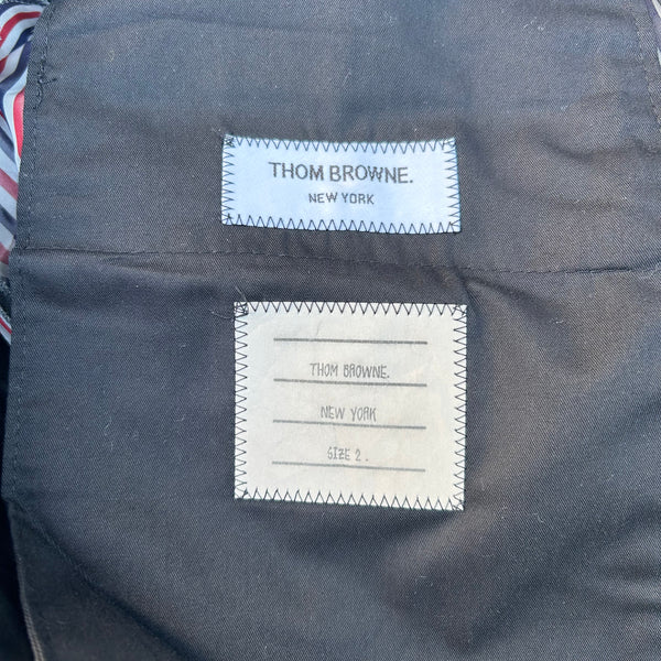 Thom Browne Grey Two-Piece Suit Tag