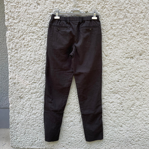 Issey Miyake Basic Black Cotton Trousers Backside