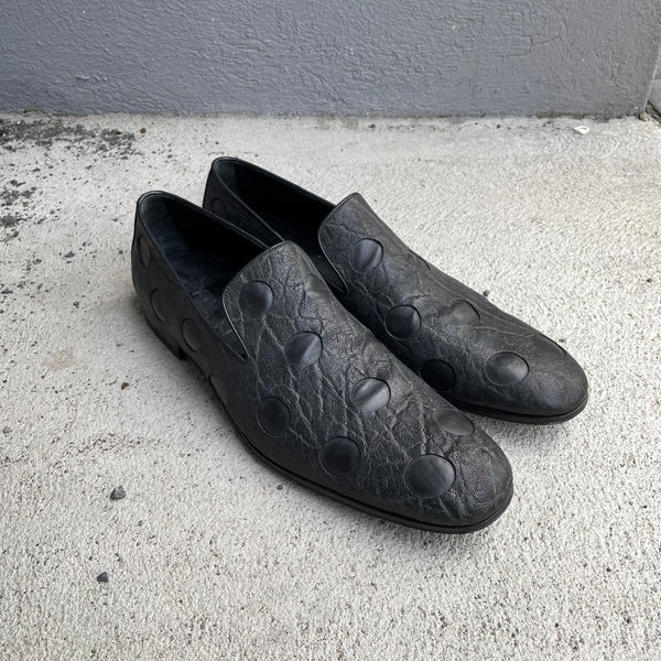 Yves Saint Laurent by Tom Ford Black Exotic Leather Loafers Shoes