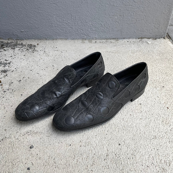 Yves Saint Laurent by Tom Ford Black Exotic Leather Loafers Shoes