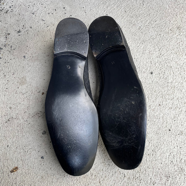 Yves Saint Laurent by Tom Ford Black Exotic Leather Loafers Shoes Outside Sole