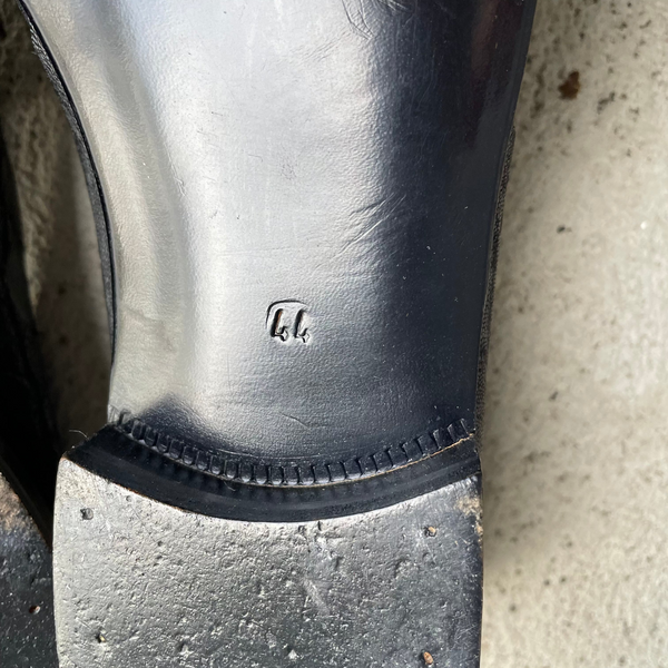 Yves Saint Laurent by Tom Ford Black Exotic Leather Loafers Shoes Size Detail